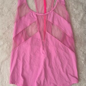 Lululemon Pink Sleeveless Mesh Tank